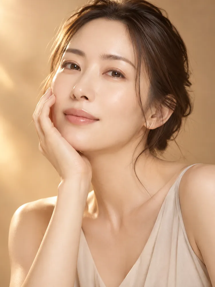透明感のある素肌の女性