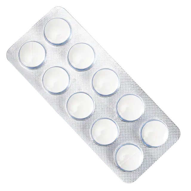白色の錠剤とシート